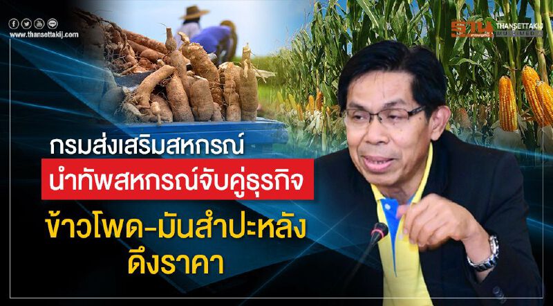 กรมส่งเสริมสหกรณ์นำทัพสหกรณ์จับคู่ธุรกิจข้าวโพด-มันสำปะหลังดึงราคา