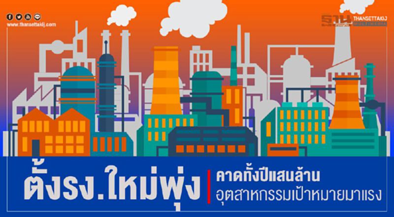 ตั้งรง.ใหม่พุ่ง คาดทั้งปีแสนล้าน อุตสาหกรรมเป้าหมายมาแรง ตั้งรง.ใหม่พุ่ง คาดทั้งปีแสนล้าน อุตสาหกรรมเป้าหมายมาแรง