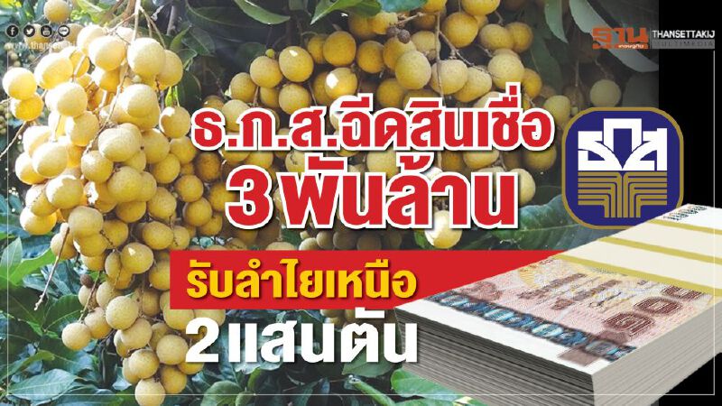 ธ.ก.ส.ฉีดสินเชื่อ 3 พันล้าน รับลําไยเหนือ 2 แสนตัน