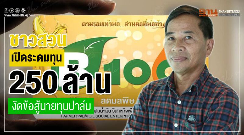 ชาวสวนเปิดระดมทุน 250 ล้านงัดข้อสู้นายทุนปาล์ม