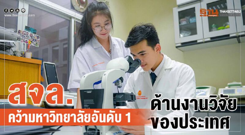 สจล. คว้ามหาวิทยาลัยอันดับ 1 ด้านงานวิจัยของประเทศ สจล. คว้ามหาวิทยาลัยอันดับ 1 ด้านงานวิจัยของประเทศ