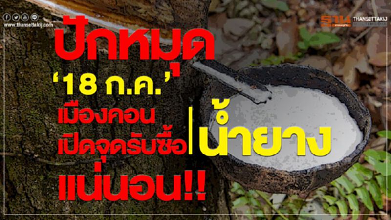 ปักหมุด ‘18 ก.ค.’เมืองคอนเปิดจุดรับซื้อน้ำยางแน่นอน!! ปักหมุด ‘18 ก.ค.’เมืองคอนเปิดจุดรับซื้อน้ำยางแน่นอน!!