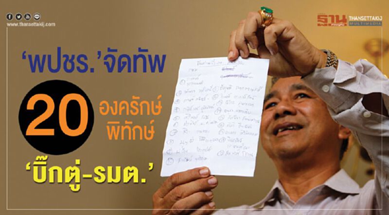 “พปชร.”จัดทัพ 20 องครักษ์พิทักษ์ “บิ๊กตู่-รมต.” “พปชร.”จัดทัพ 20 องครักษ์พิทักษ์ “บิ๊กตู่-รมต.”