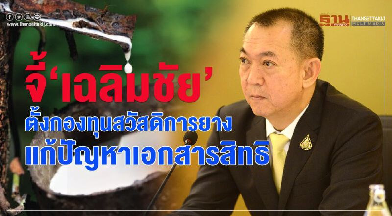 จี้ ‘เฉลิมชัย’ตั้งกองทุนสวัสดิการยาง-แก้ปัญหาเอกสารสิทธิ์