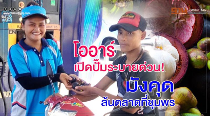 “โออาร์”เปิดปั๊มระบายด่วน!!!มังคุดล้นตลาดที่ชุมพร “โออาร์”เปิดปั๊มระบายด่วน!!!มังคุดล้นตลาดที่ชุมพร