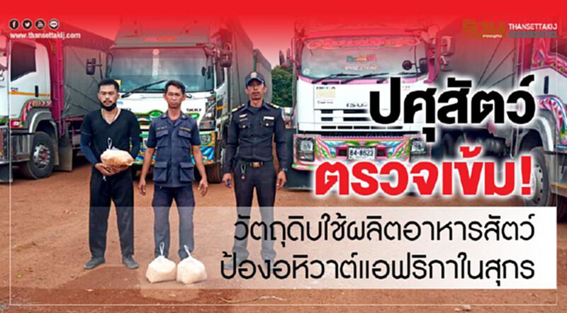 ปศุสัตว์ตรวจเข้ม! วัตถุดิบ ใช้ผลิตอาหารสัตว์ ป้องอหิวาต์แอฟริกาในสุกร ปศุสัตว์ตรวจเข้ม! วัตถุดิบ ใช้ผลิตอาหารสัตว์ ป้องอหิวาต์แอฟริกาในสุกร