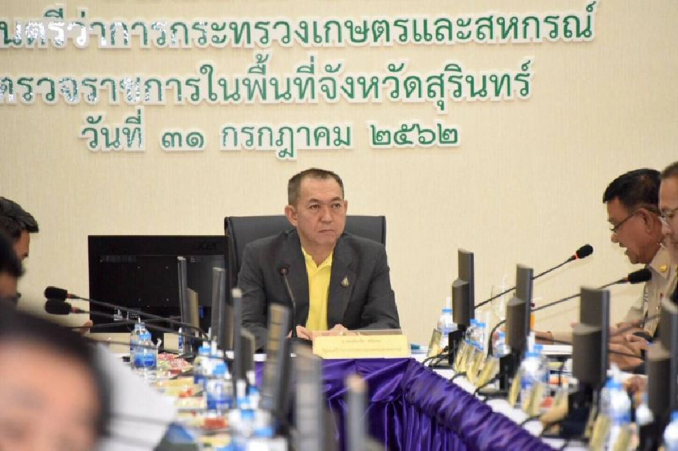 "เฉลิมชัย" บินด่วนสู้ภัยแล้ง กู้วิกฤติหอมมะลิทุ่งกุลาฯ