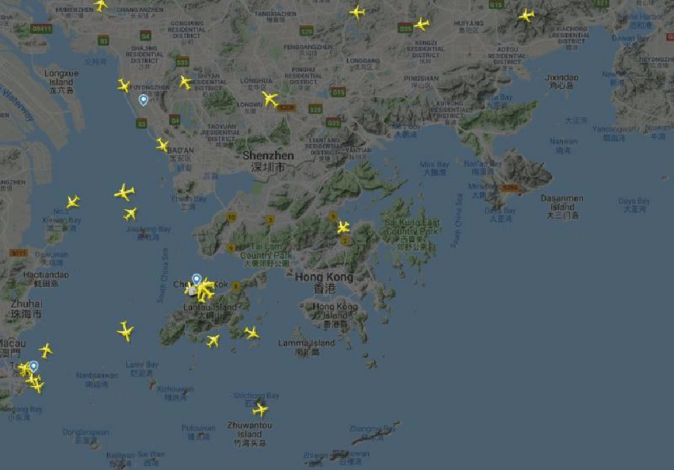 เปิดภาพดาวเทียม "shut down"สนามบินฮ่องกง