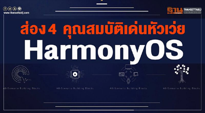 ส่อง 4 คุณสมบัติเด่นหัวเว่ย “HarmonyOS” ส่อง 4 คุณสมบัติเด่นหัวเว่ย “HarmonyOS”