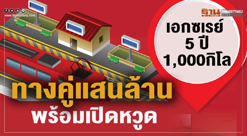 เอกซเรย์ 5 ปี1,000กิโล ทางคู่แสนล้านพร้อมเปิดหวูด เอกซเรย์ 5 ปี1,000กิโล ทางคู่แสนล้านพร้อมเปิดหวูด