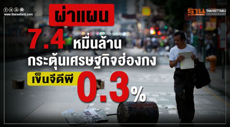 ผ่าแผน 7.4 หมื่นล้านกระตุ้นเศรษฐกิจฮ่องกง เข็นจีดีพี 0.3% ผ่าแผน 7.4 หมื่นล้านกระตุ้นเศรษฐกิจฮ่องกง เข็นจีดีพี 0.3%