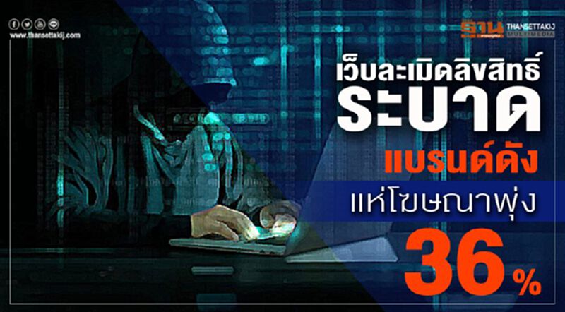 เว็บละเมิดลิขสิทธิ์ระบาดแบรนด์ดังแห่โฆษณาพุ่ง36% เว็บละเมิดลิขสิทธิ์ระบาดแบรนด์ดังแห่โฆษณาพุ่ง36%