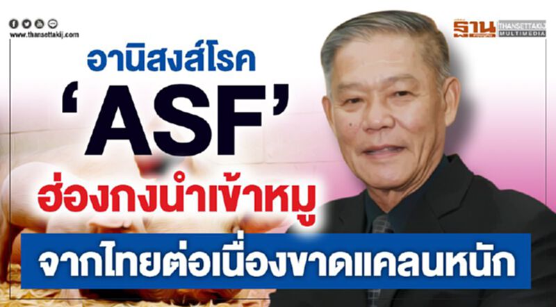 อานิสงส์โรค ‘ASF’ ฮ่องกงนำเข้าหมูจากไทยต่อเนื่องขาดแคลนหนัก อานิสงส์โรค ‘ASF’ ฮ่องกงนำเข้าหมูจากไทยต่อเนื่องขาดแคลนหนัก