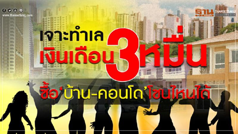เจาะทำเลเงินเดือน 3 หมื่น ซื้อ ‘บ้าน-คอนโด’ โซนไหนได้ เจาะทำเลเงินเดือน 3 หมื่น ซื้อ ‘บ้าน-คอนโด’ โซนไหนได้