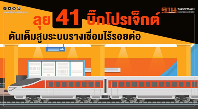 ลุย 41 บิ๊กโปรเจ็กต์ดันเต็มสูบระบบรางเชื่อมไร้รอยต่อ ลุย 41 บิ๊กโปรเจ็กต์ดันเต็มสูบระบบรางเชื่อมไร้รอยต่อ