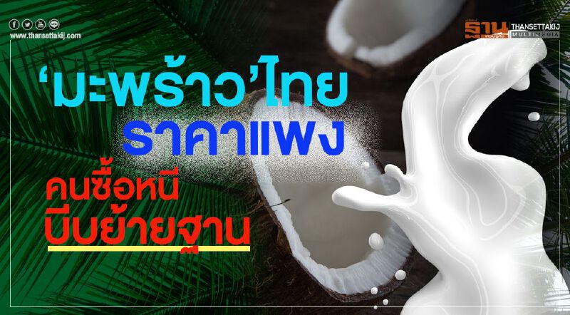 “มะพร้าว”  ไทยราคาแพงคนซื้อหนี-บีบย้ายฐาน