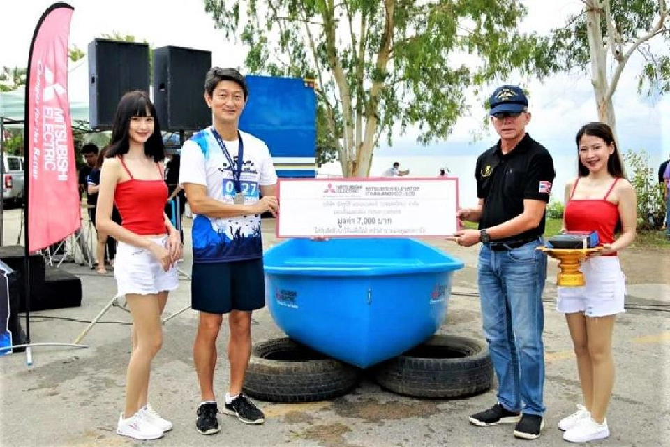 มิตซูบิชิ เอลเลเวเตอร์นำจิตอาสาวิ่งปลูกปะการัง