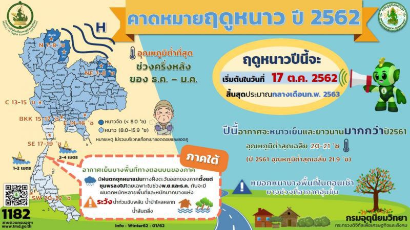  17 ตุลาคม เริ่มแล้วหน้าหนาว