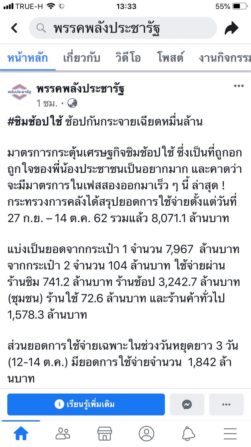 18 วัน ชิม ช้อป ใช้ ช้อประจายเฉียดหมื่นล้าน