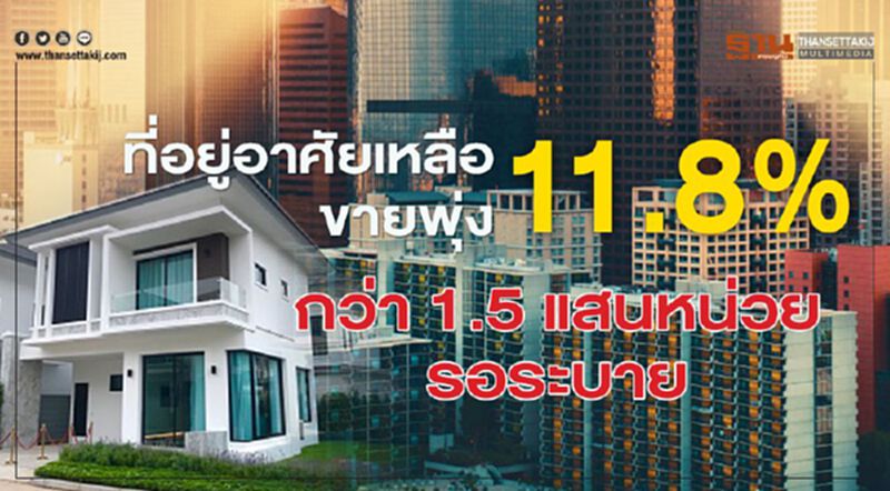 ที่อยู่อาศัยเหลือขายพุ่ง 11.8 % กว่า 1.5 แสนหน่วยรอระบาย ที่อยู่อาศัยเหลือขายพุ่ง 11.8 % กว่า 1.5 แสนหน่วยรอระบาย