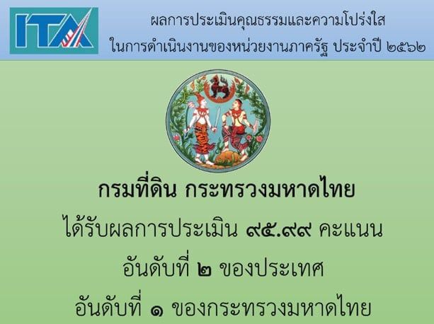 กรมที่ดินใช้AIบริการประชาชนผลงานติดอันดับ2ประเทศ  