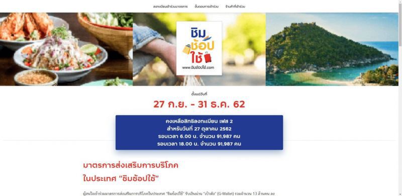 ชิมช้อปใช้เฟส2 ครบ 3 ล้านแล้ว