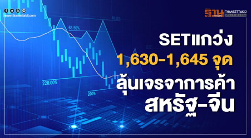 SETแกว่ง 1,630 - 1,645 จุด ลุ้นเจรจาการค้าสหรัฐ-จีน SETแกว่ง 1,630 - 1,645 จุด ลุ้นเจรจาการค้าสหรัฐ-จีน