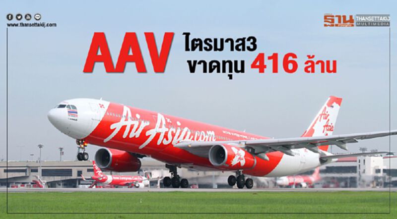 AAV ไตรมาส 3 ขาดทุน 416 ล้าน AAV ไตรมาส 3 ขาดทุน 416 ล้าน