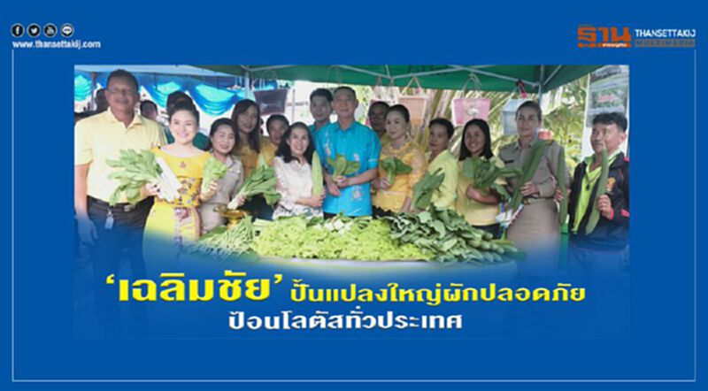 ‘เฉลิมชัย’ ปั้นแปลงใหญ่ผักปลอดภัยป้อนโลตัสทั่วประเทศ ‘เฉลิมชัย’ ปั้นแปลงใหญ่ผักปลอดภัยป้อนโลตัสทั่วประเทศ