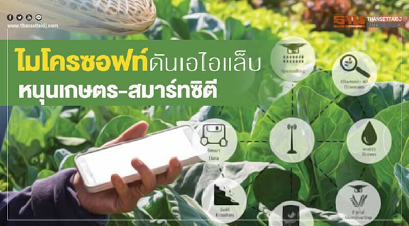 ไมโครซอฟท์ดันเอไอแล็บ หนุนเกษตร-สมาร์ทซิตี ไมโครซอฟท์ดันเอไอแล็บ หนุนเกษตร-สมาร์ทซิตี