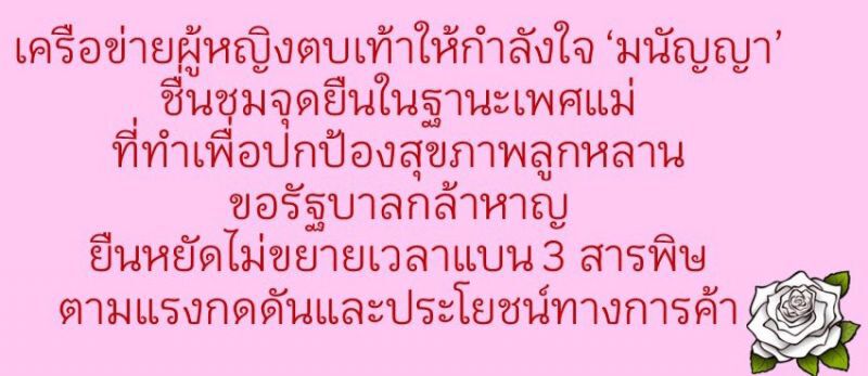 มอบดอกไม้สีขาวให้กำลังใจ ‘มนัญญา’