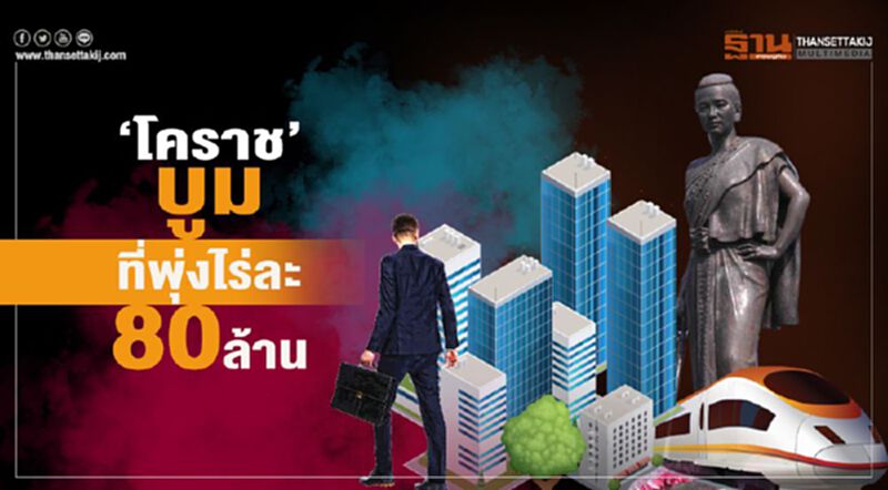 โคราชบูมที่พุ่งไร่ละ80ล, อานิสงส์มอเตอร์เวย์-ไฮสปีดจุดพลุศูนย์ศก. โคราชบูมที่พุ่งไร่ละ80ล, อานิสงส์มอเตอร์เวย์-ไฮสปีดจุดพลุศูนย์ศก.