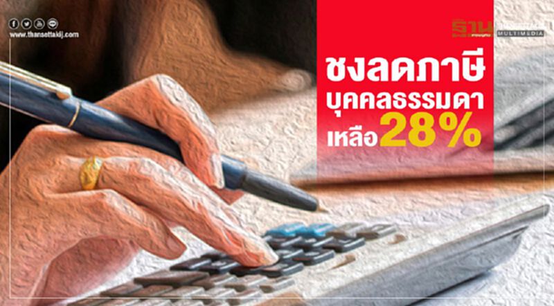 ชงลดภาษีบุคคลธรรมดาเหลือ28% ชงลดภาษีบุคคลธรรมดาเหลือ28%