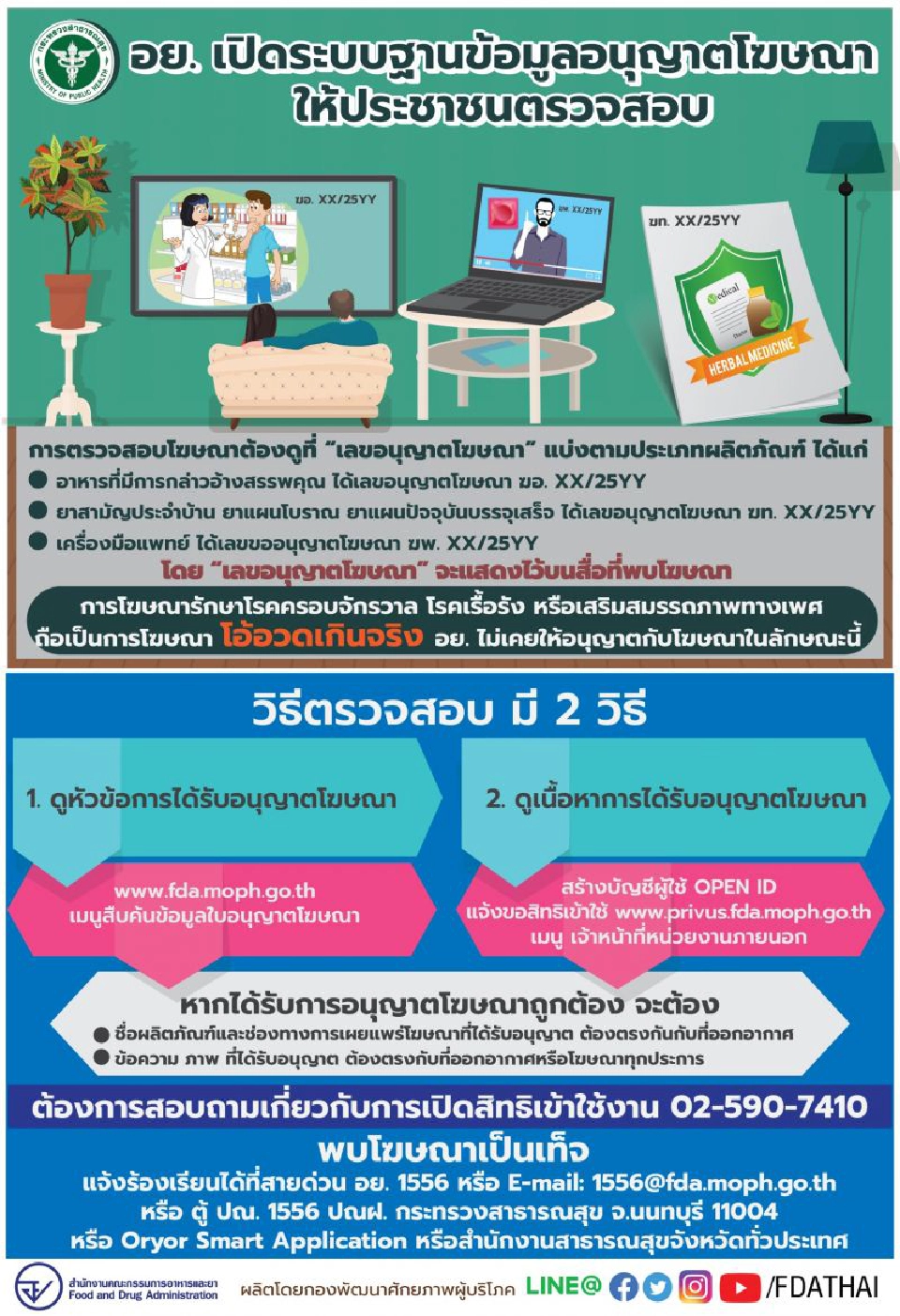 อย. เปิดเว็บ ดึงคนร่วมตรวจสอบโฆษณาเว่อร์!