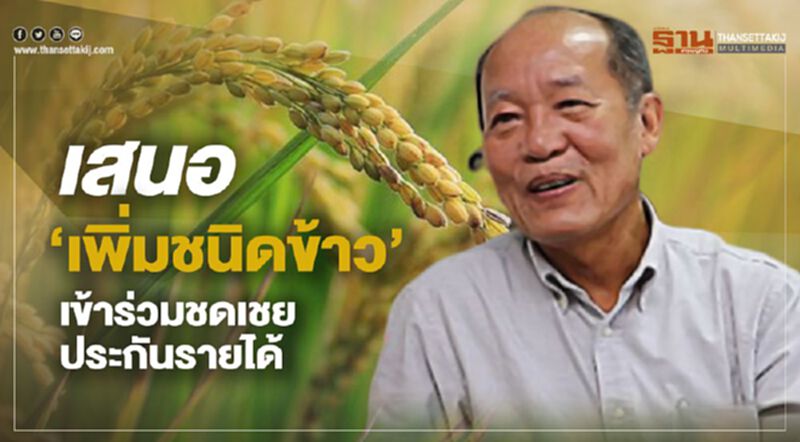 เสนอ‘เพิ่มชนิดข้าว” เข้าร่วมชดเชยประกันรายได้ เสนอ‘เพิ่มชนิดข้าว” เข้าร่วมชดเชยประกันรายได้