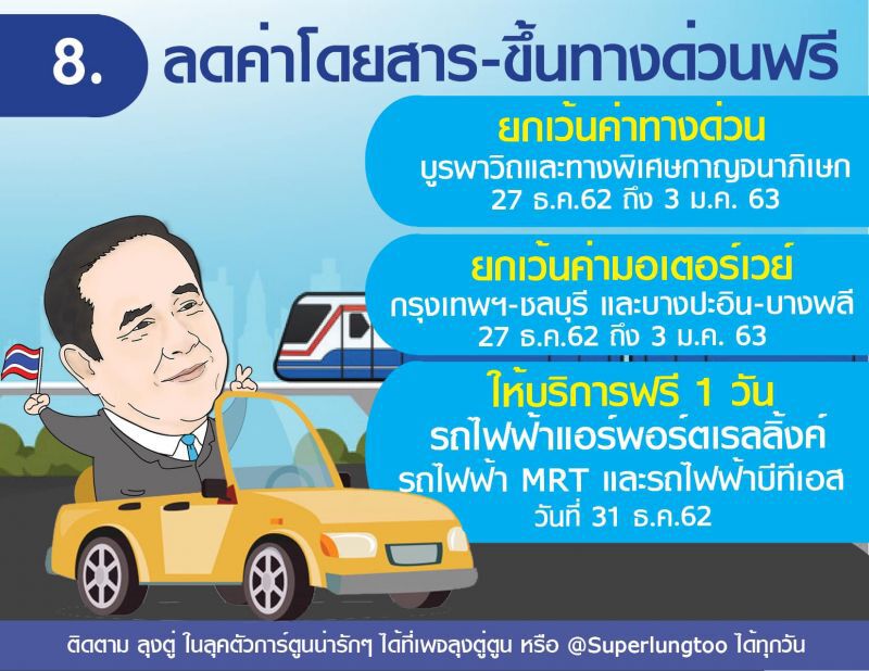 อวยสุด!เพจเชียร์ลุงตู่ โพสต์สารพัด "ของขวัญปีใหม่" รบ.จัดให้ 
