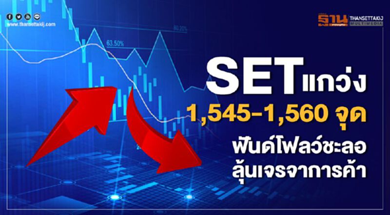 SET แกว่ง 1,545 - 1,560 จุด ฟันด์โฟลว์ชะลอลุ้นเจรจาการค้า SET แกว่ง 1,545 - 1,560 จุด ฟันด์โฟลว์ชะลอลุ้นเจรจาการค้า