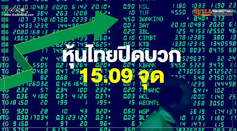 หุ้นไทยปิดบวก 15.09 จุด หุ้นไทยปิดบวก 15.09 จุด