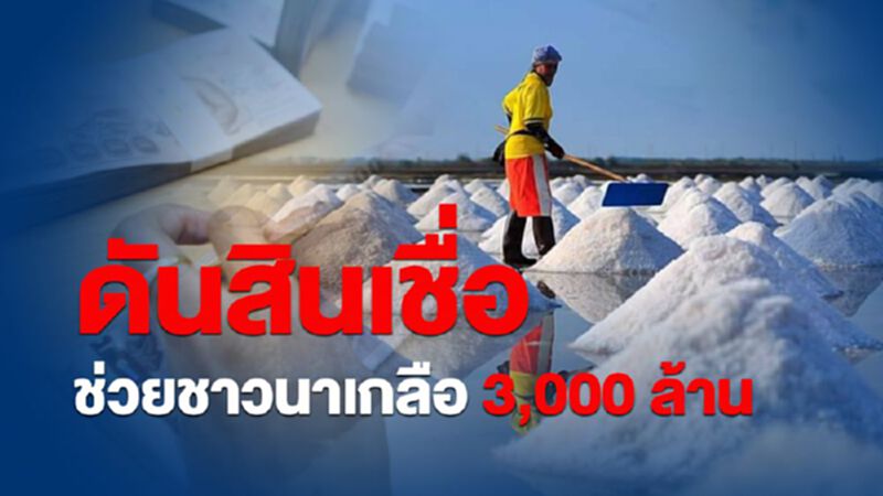 "อลงกรณ์"ดันสินเชื่อช่วยชาวนาเกลือ 3,000 ล้าน "อลงกรณ์"ดันสินเชื่อช่วยชาวนาเกลือ 3,000 ล้าน
