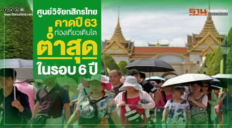 ศูนย์วิจัยกสิกรไทยคาดปี63 ท่องเที่ยวเติบโตต่ำสุดในรอบ6ปี ศูนย์วิจัยกสิกรไทยคาดปี63 ท่องเที่ยวเติบโตต่ำสุดในรอบ6ปี