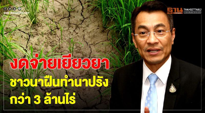 งดจ่ายเยียวยาชาวนาฝืนทำนาปรังกว่า 3 ล้านไร่ งดจ่ายเยียวยาชาวนาฝืนทำนาปรังกว่า 3 ล้านไร่