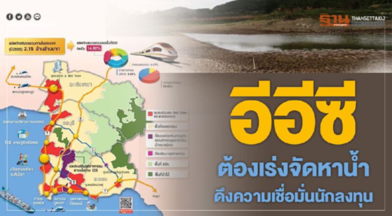 อีอีซีต้องเร่งจัดหาน้ำ ดึงความเชื่อมั่นนักลงทุน อีอีซีต้องเร่งจัดหาน้ำ ดึงความเชื่อมั่นนักลงทุน
