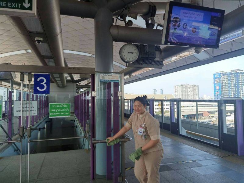 สั่งเข้มรถไฟฟ้า ป้องกันไวรัส "โคโรนา"