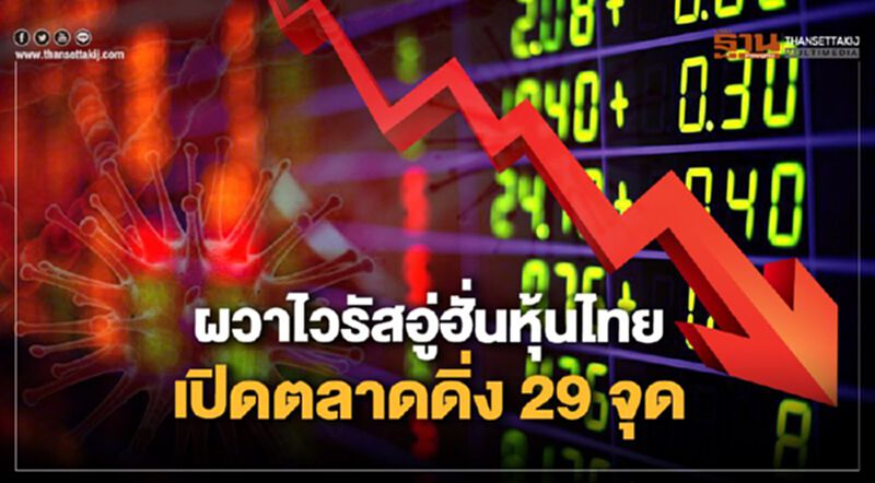 ผวา!ไวรัสอู่ฮั่นหุ้นไทยเปิดตลาดดิ่ง29 จุด ผวา!ไวรัสอู่ฮั่นหุ้นไทยเปิดตลาดดิ่ง29 จุด