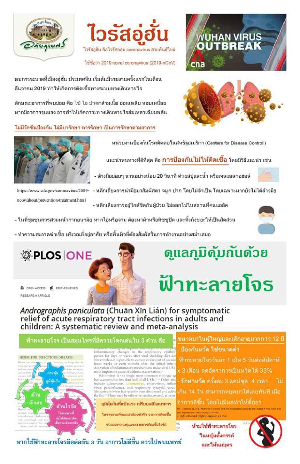 ชู "ฟ้าทะลายโจร"  สู้ไวรัสโคโรนา