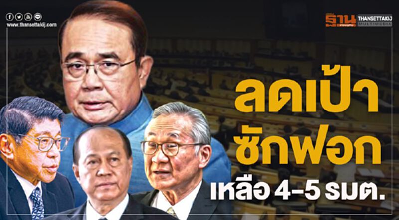 ฝ่ายค้านลดเป้าซักฟอกเหลือ4-5รมต. ฝ่ายค้านลดเป้าซักฟอกเหลือ4-5รมต.