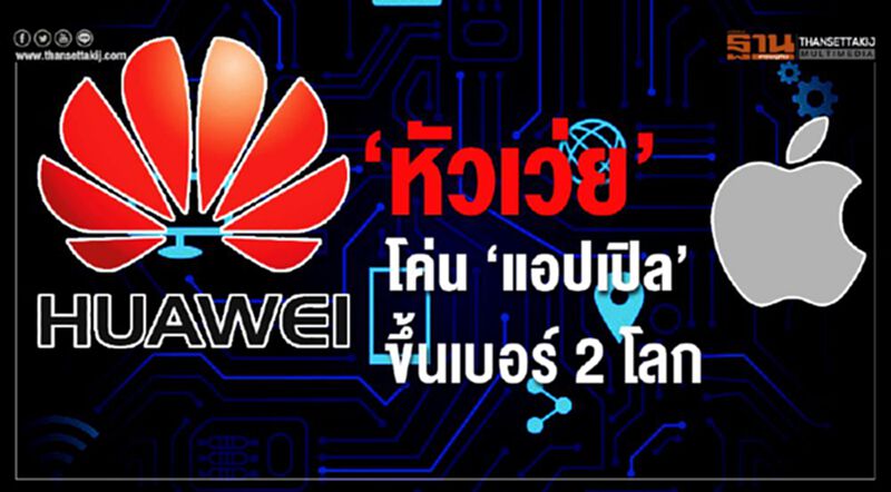 "หัวเว่ย"โค่น "แอปเปิล"ขึ้นเบอร์2โลก "หัวเว่ย"โค่น "แอปเปิล"ขึ้นเบอร์2โลก