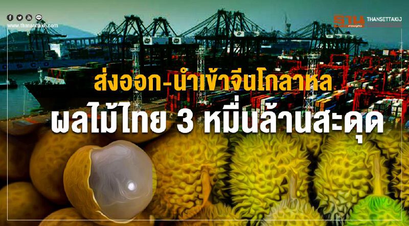 ส่งออก-นำเข้าจีนโกลาหล ผลไม้ไทย 3 หมื่นล้านสะดุด