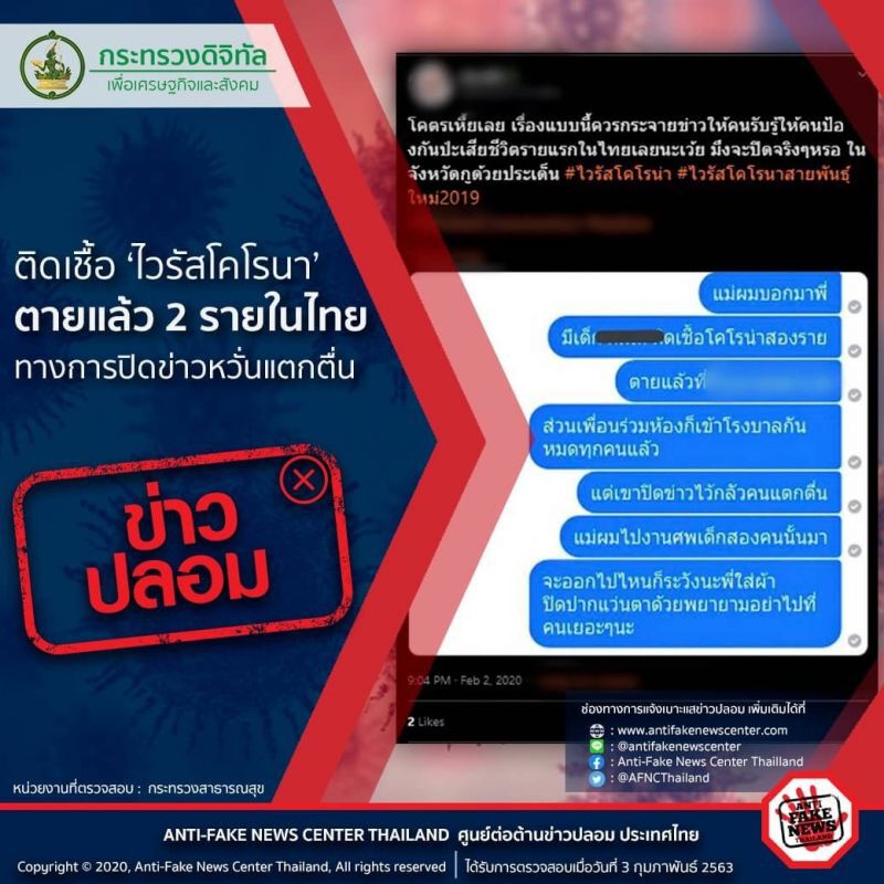 ไวรัส Fake News ป่วนโคโรนา