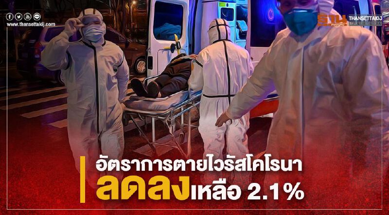 อัตราการตายไวรัสโคโรนาลดลงเหลือ 2.1%